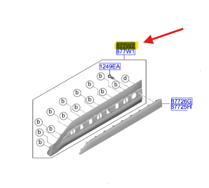 On Sag Kapı Cıta 877W2EV000BKL
