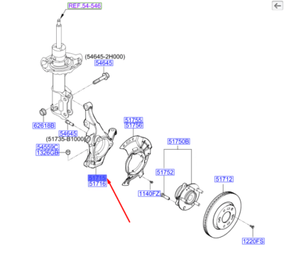 Ceed Ön Taşıyıcı Sol 51715G4AA0