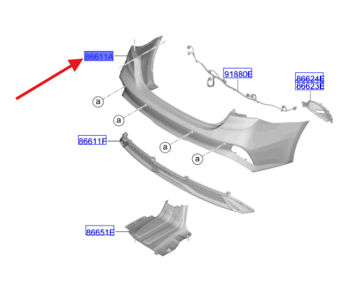 Arka Tampon 86610M6FA1