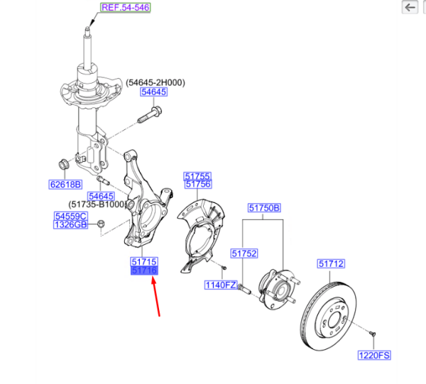 Ceed Ön Taşıyıcı Sağ 51716G4AA0