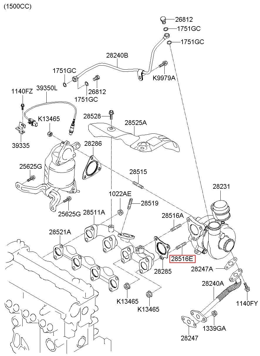 Eksoz Manıfold Saplaması 285162A100
