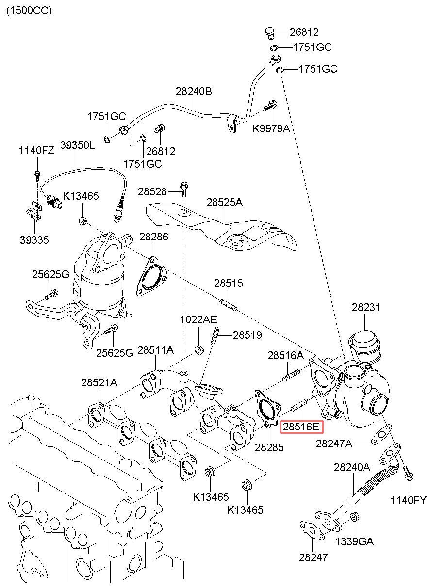 Eksoz Manıfold Saplaması 285162A100