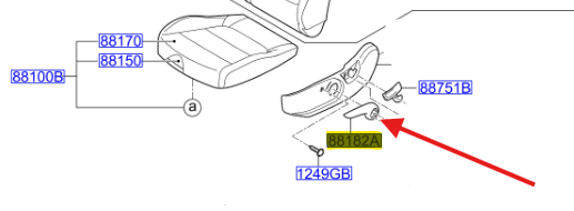 BAKALIT ON KOLTUK SOL 88013H8000WK