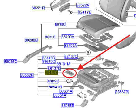 Otomotık Koltuk Hafıza Unıtesı 881P7DO100