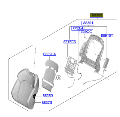 KOLTUK SIRTI-ON,SOL 88300J7020AZD
