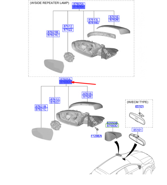 DIKIZ AYNA-SAG 87620J7331