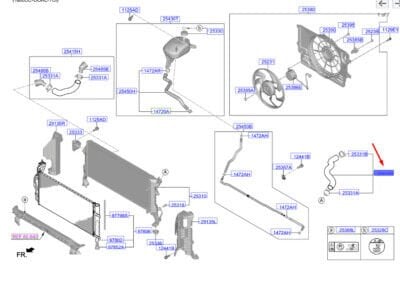 CEED Radyatör Hortumu Üst Arka 25414M6300