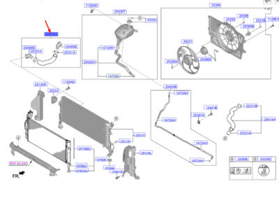 Ceed Radyatör Hortumu Üst Ön 25415M6300