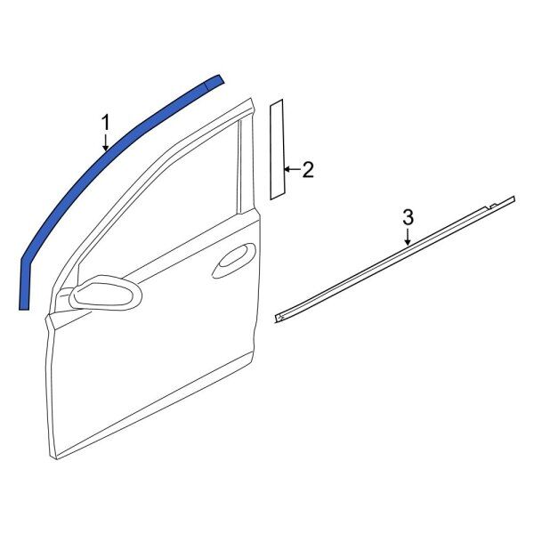 STONİC Ön Sağ Kapı  Üst Direk Bandı Dikey 86372H8000