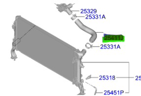 RADYATOR GIRIS HORTUMU 25411G4300