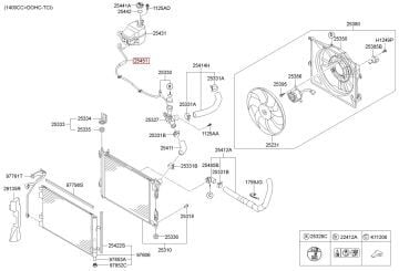 RADYATOR HORTUM F/L 254511W500