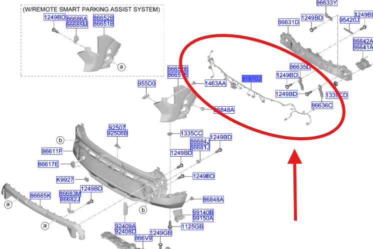 KABLO DEMETI ARKA TAMPON 91880EV550