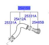 RADYATOR ALT HORTUMU 25415G4800