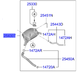 RADYATOR EK DEPOSU 25430G4300