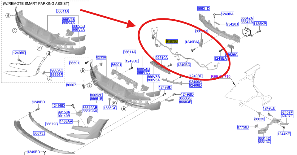 KABLO DEMETI ARKA TAMPON 91885CV220