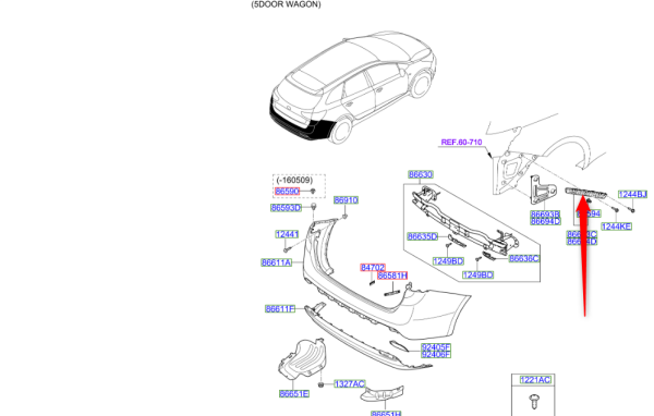 Arka Tampon  Braketı  Mt 86614A2200
