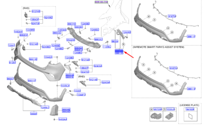 ARKA TAMPON  BRAKETI SAG 86614J7CA0