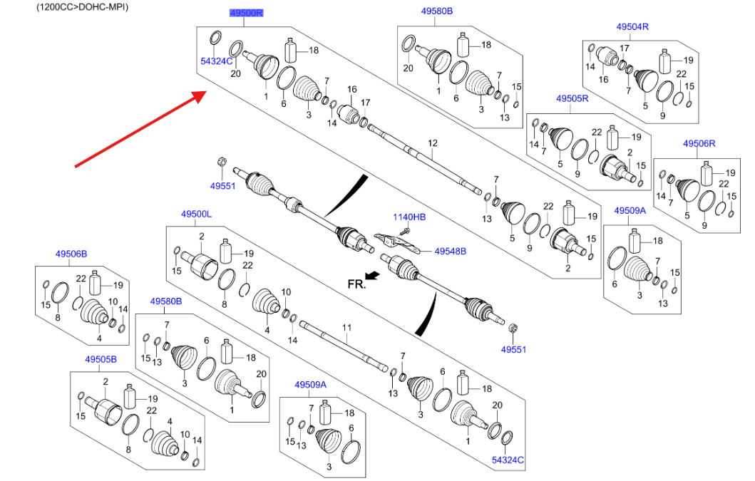 AKS MILI-KOMPLE SAG 49501H8060