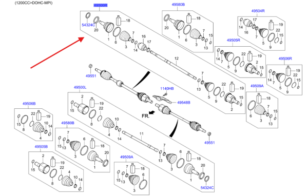 AKS MILI-KOMPLE SAG 49501H8060