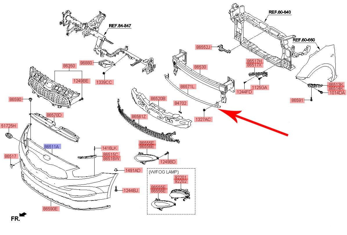 Tampon Alt Plastıgı 86571A2000