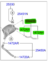 RADYATOR SU DEPO HORTUMU 25452G4300