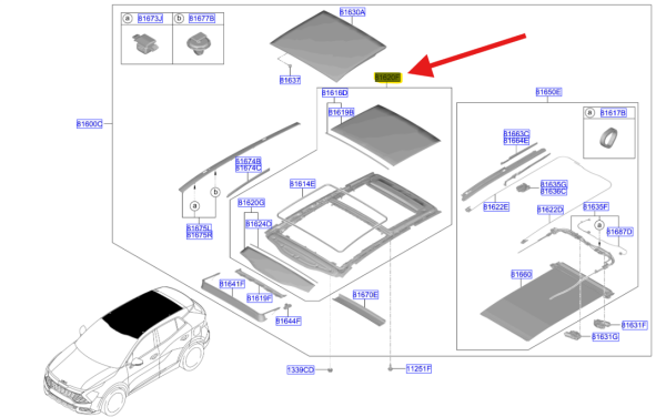 SUNROOF PANELI 81610R2000