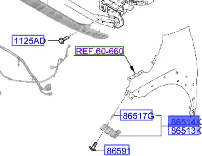 ON TAMPON BRAKETI SAG 86552EV000