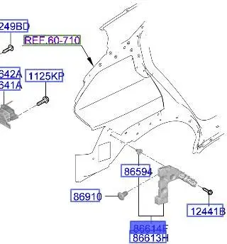 ARKA TAMPON BRAKETI SAG 86652EV000