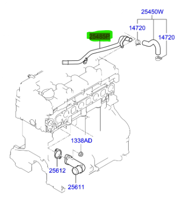 EGR SOGUTUCU HORTUM 254714A836