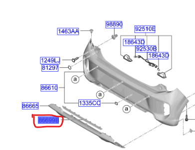 Arka Tampon 86699G6CA0BKL