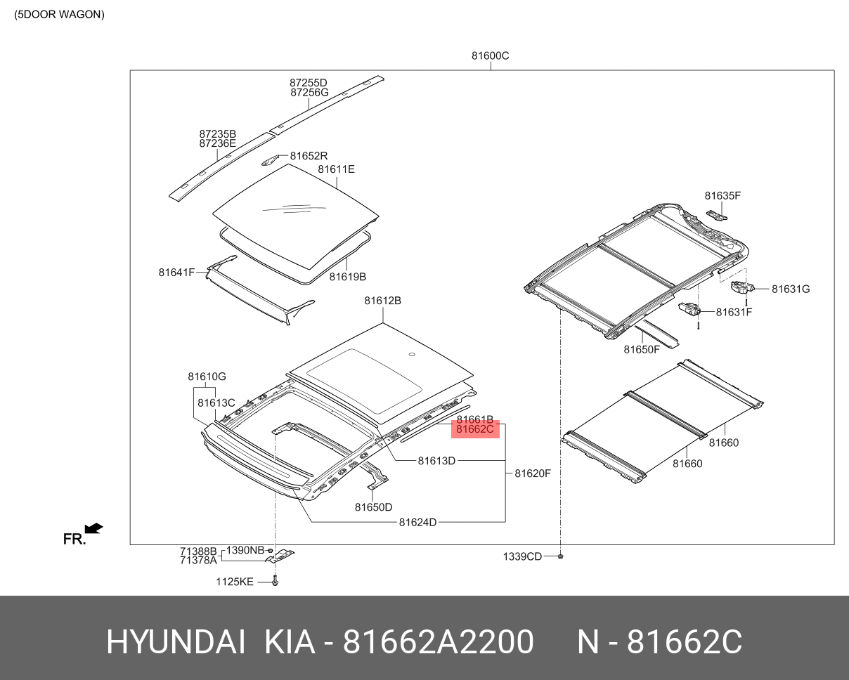 KECE -PANAROMAROOF ARKA SAG KIZAK 81662A2200