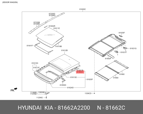KECE -PANAROMAROOF ARKA SAG KIZAK 81662A2200