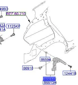 ARKA TAMPON BRAKETI SOL 86651EV000