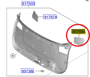 Arka Kapı Sag Lamba Kapagı 81714R2000