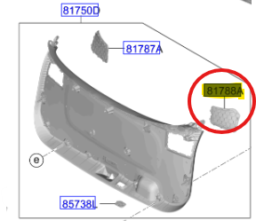 Arka Kapı Sag Lamba Kapagı 81714R2000