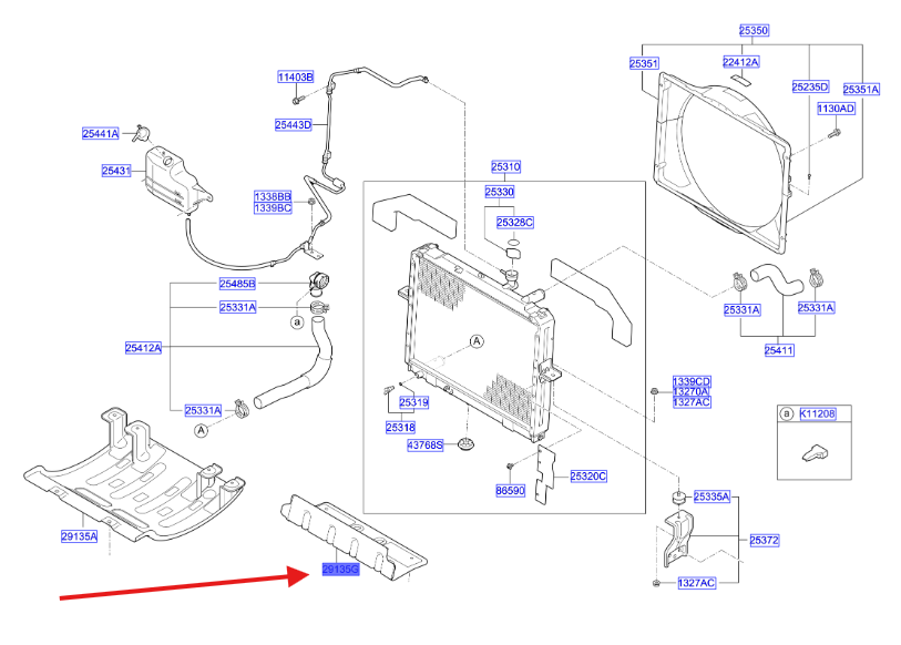 RADYATOR DESTEK SACI SAH 291354E510
