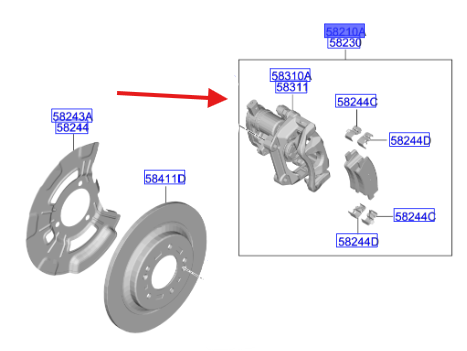 Arka Fren Kalier Sol 58210N7600