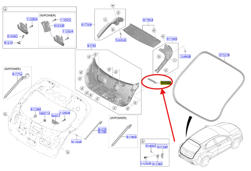 BAGAJ KAPUT IC TUTAMAK VIDA KAPAGI 81752J7200WK