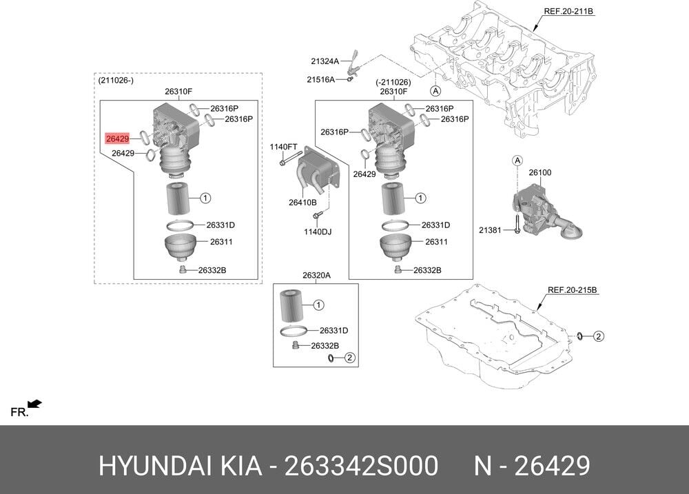 DEBRIYAJ ON KAPAK CONTA 263342S000