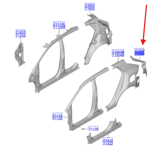 Arka Stop Sacı Sağ 71560R2020