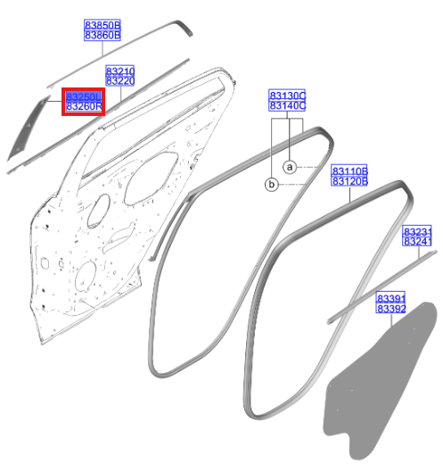 Arka Kapı Direk Bakaliti Sol 83250R2010