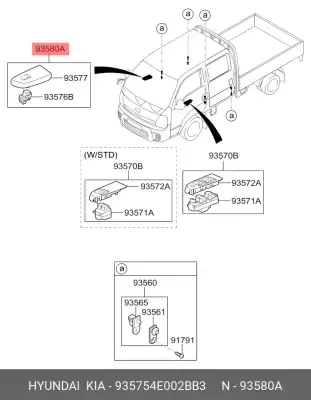Kapı Cam Kumanda Yolcu 935754E002BB3