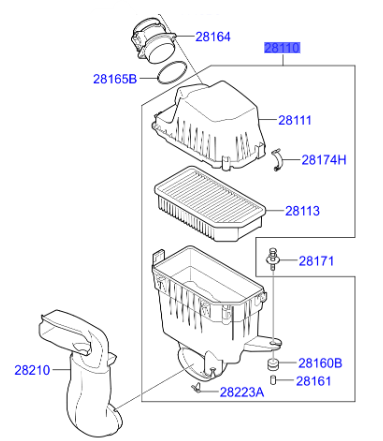 HAVA FILTRE KUTU KMP. 281101P200