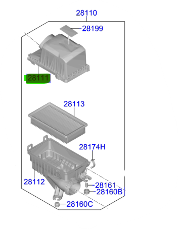 HAVA FILTRE KAPAGI 28111H8400