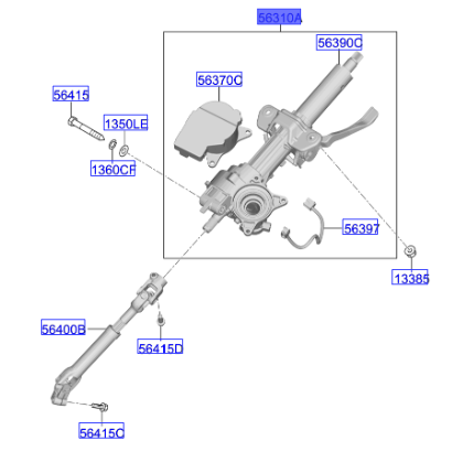 Direksiyon Mili Ust 56310R2300