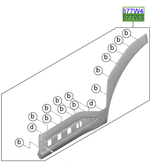 Sol Arka Kapı Cıtası 877W3EV200