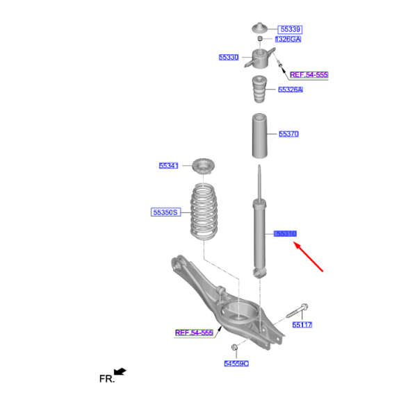 ARKA AMORTISOR 55310J7XB0