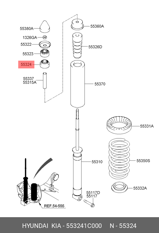 ARKA AMORTISOR ALT BURCU
 553241C000