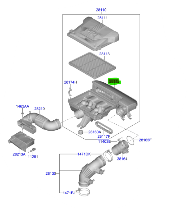 HAVA FILTRE KUTUSU 28112G6800