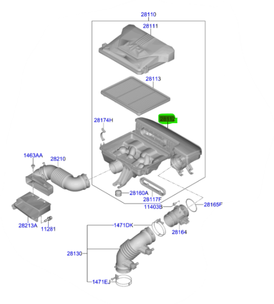 HAVA FILTRE KUTUSU 28112G6800